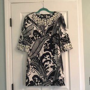 Milly Long-Sleeve Beaded Dress